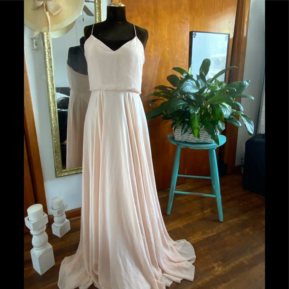 Blush light pink bridesmaid dress  BHLDN